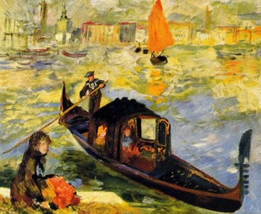 Venetian Gondola 1881 by Pierre Auguste Renoir
